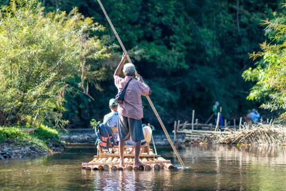 Khao Sok bamboo rafting